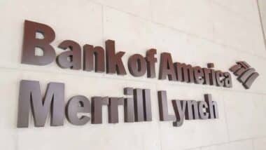 Close up of Bank of America Merrill Lynch signage, representing the Bank of America class action.