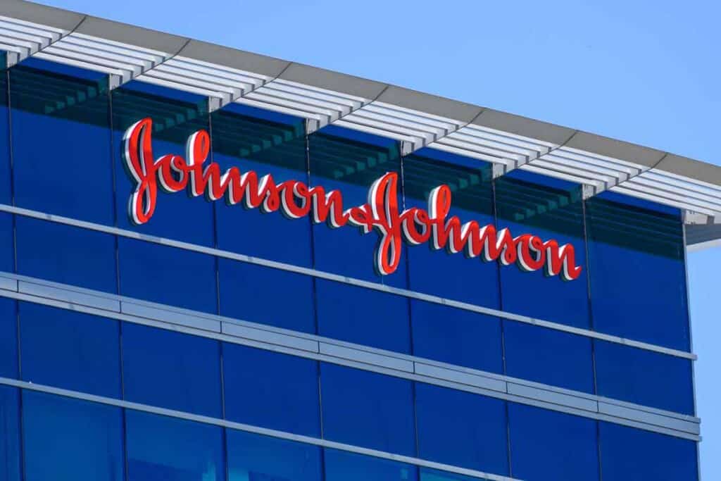 Close up of Johnson & Johnson signage, representing the Johnson & Johnson verdict.