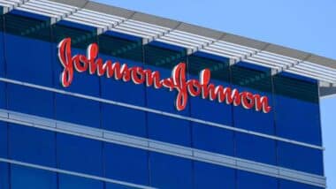 Close up of Johnson & Johnson signage, representing the Johnson & Johnson verdict.