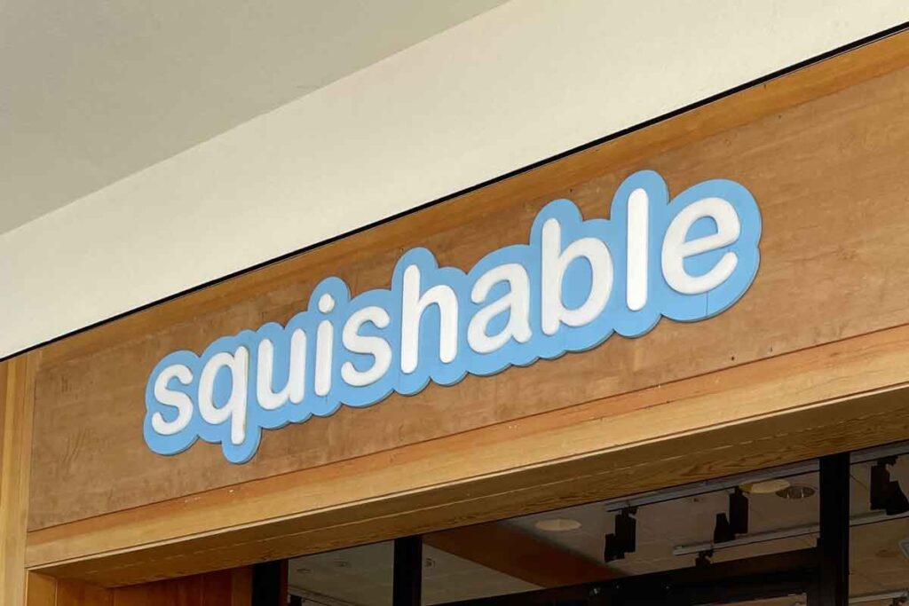 Close up of Squishable signage, representing the Squishable data breach settlement.