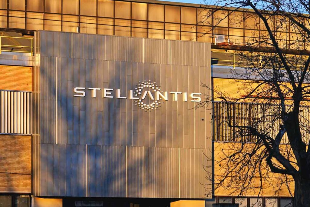 Stellantis signage, representing the Stellantis recalls.