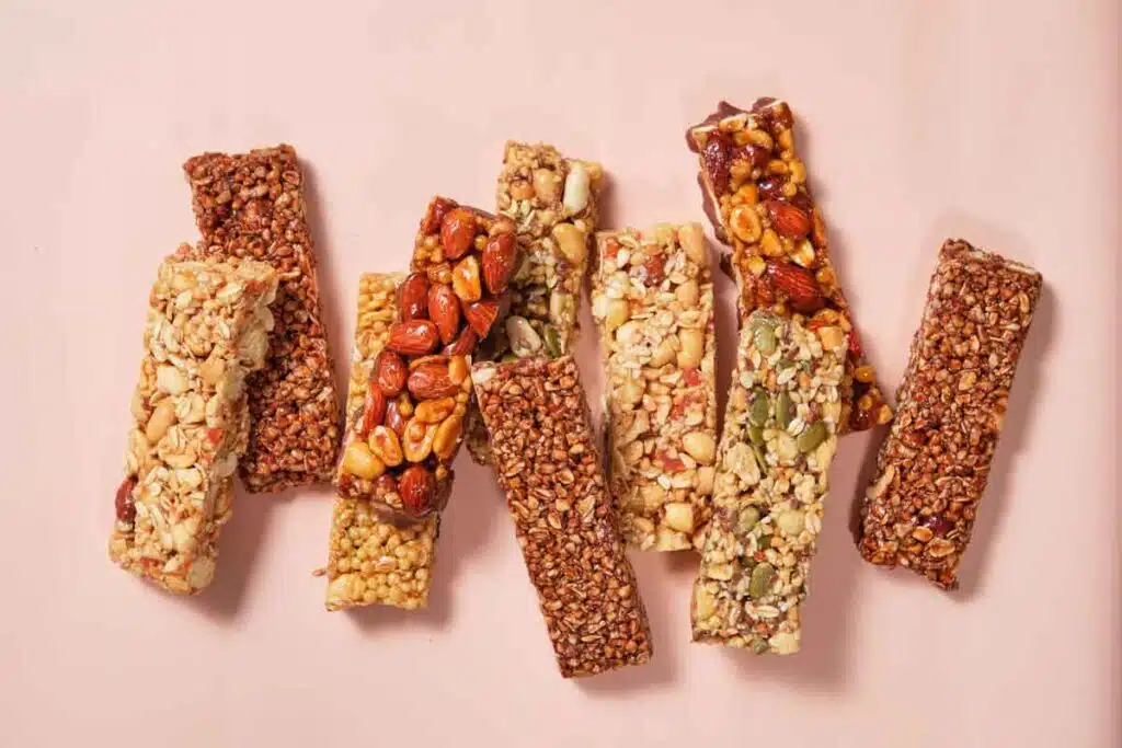 Cereal bars against a pink backdrop, representing the cereal bar class actions.