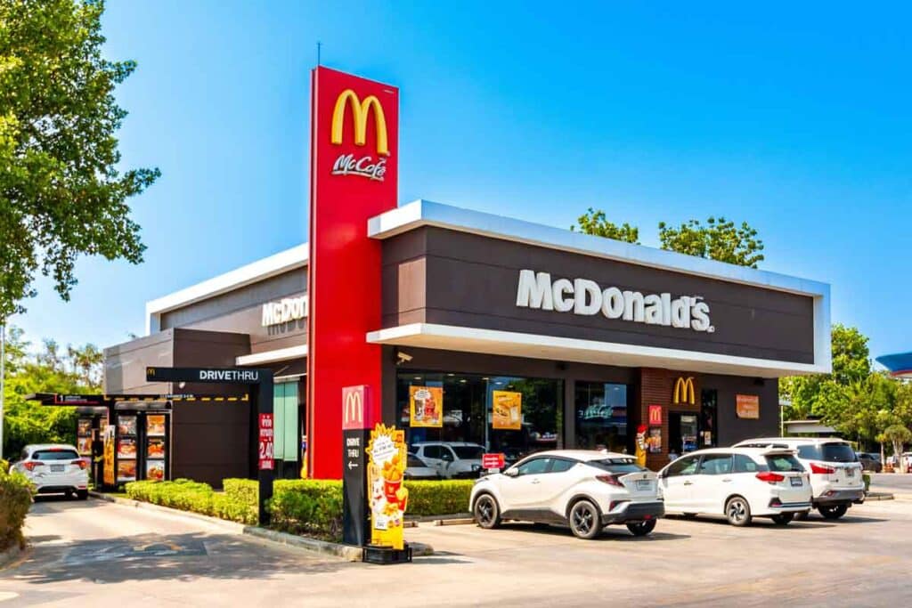 Exterior of a McDonalds location, representing the McDonald's class actions.