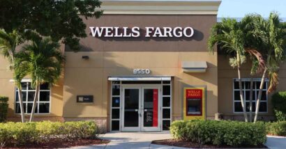 Exterior of a Wells Fargo bank, representing the Wells Fargo settlement.