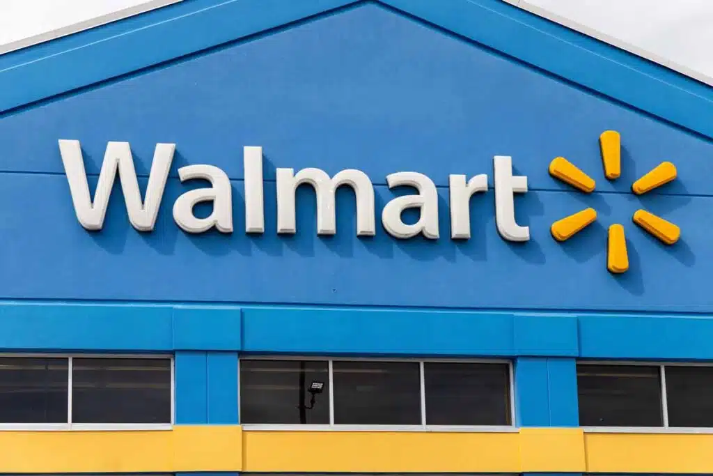 Close up of Walmart signage, representing the Walmart class action.