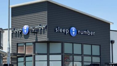 Exterior of a Sleep Number store, representing the Sleep Number class action.