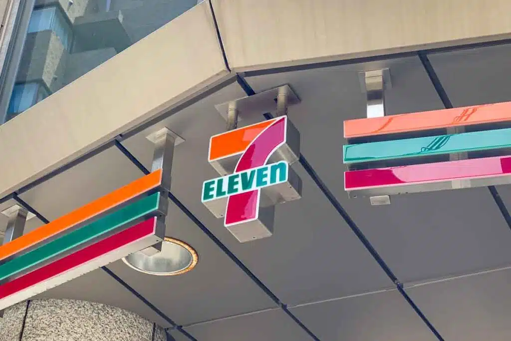 Close up of 7-Eleven signage, representing the FCTI 7-Eleven settlement.