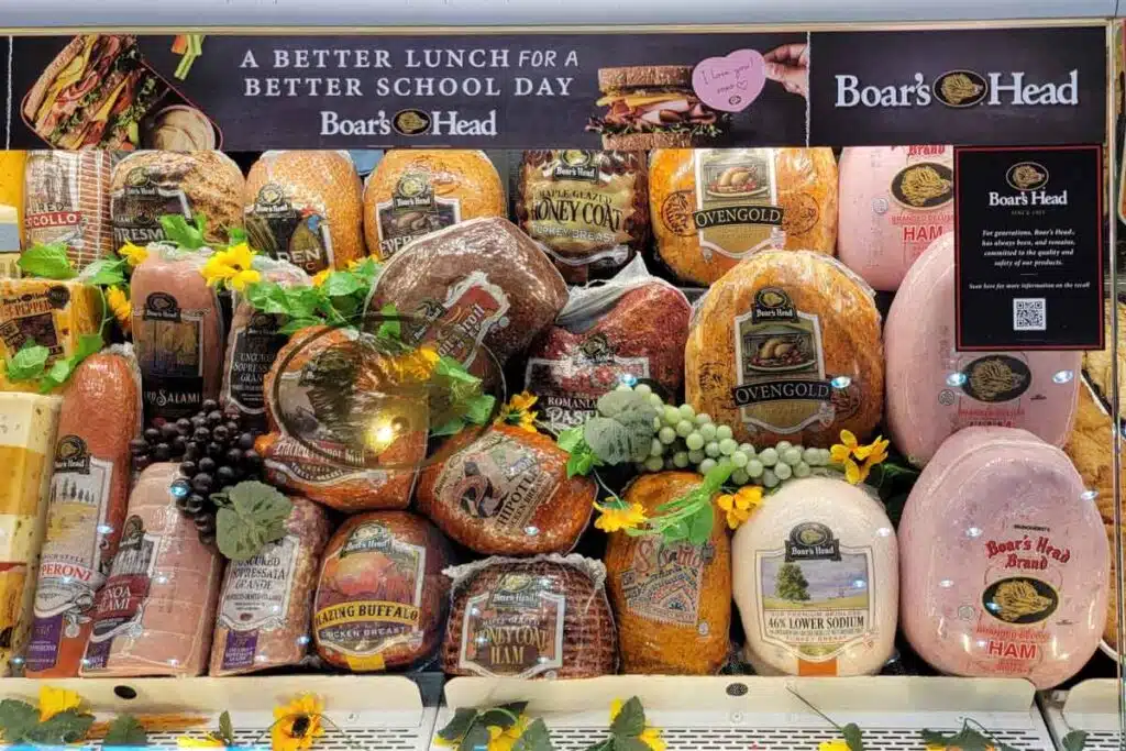 Boar's Head products on display at a deli, representing the Boar's Head class action.