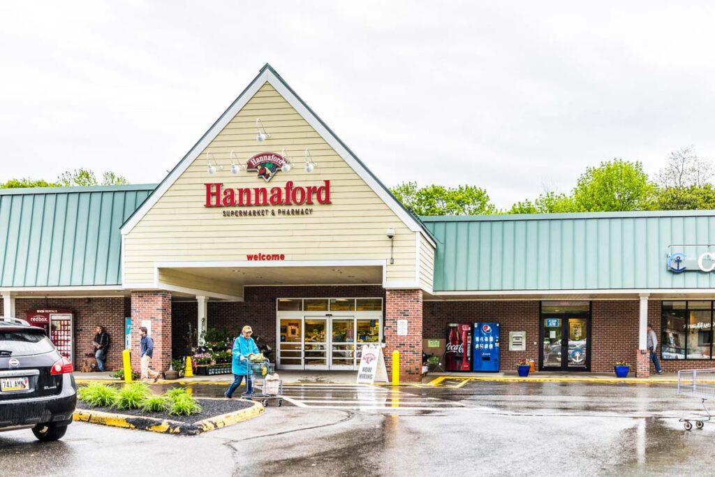 Exterior of a Hannaford location, representing the Hannaford recall.