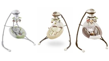 Product photo of some of the recalled baby swings, representing the Fisher-Price recall.