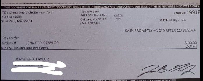 Mercy+Health+data+breach+FB+8-26-24 checks in the mail