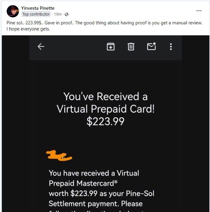 Pine+Sol+FB+8-28-24 checks in the mail