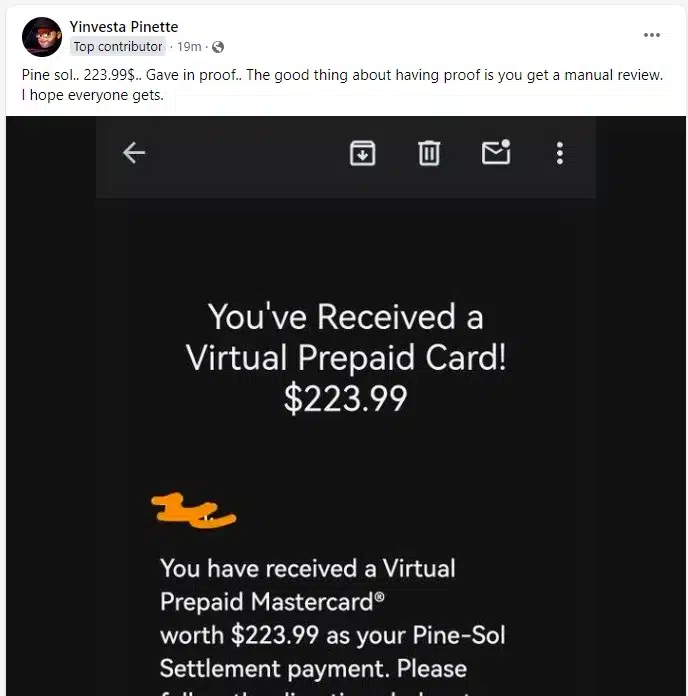Pine+Sol+FB+8-28-24 checks in the mail