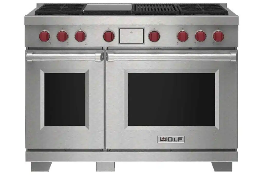 Product photo of recalled range, representing the Wolf Appliance recall.
