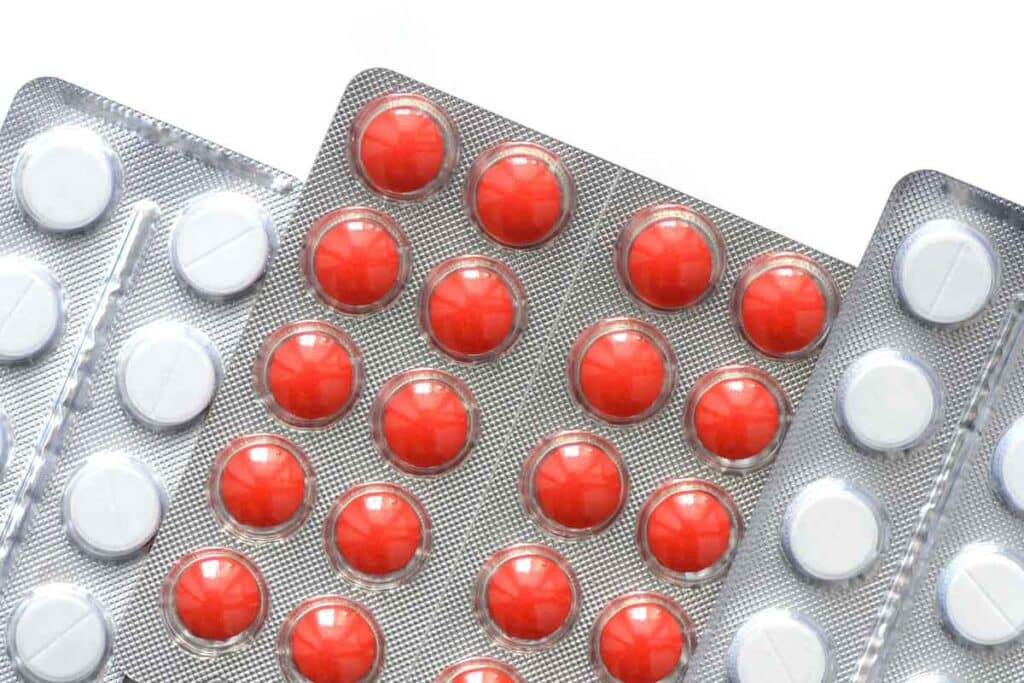Close up of packaged tablets, representing the decongestant lawsuits.