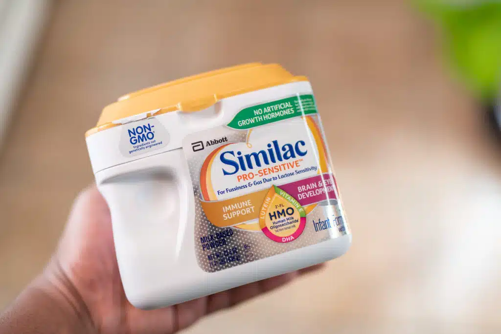 Similac and Enfamil formula representing the baby formula trial.