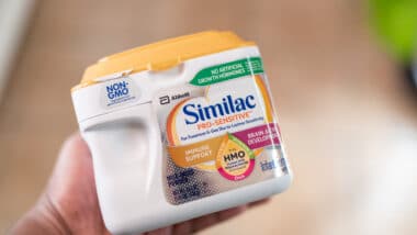 Similac and Enfamil formula representing the baby formula trial.