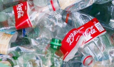 Close up of plastic bottles, representing the single-use plastic waste lawsuit.