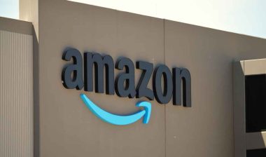 Close up of Amazon signage, representing the Amazon data breach.
