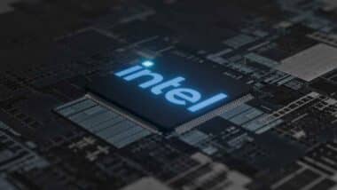 Close up of Intel chip on a motherboard, representing the Intel class action.