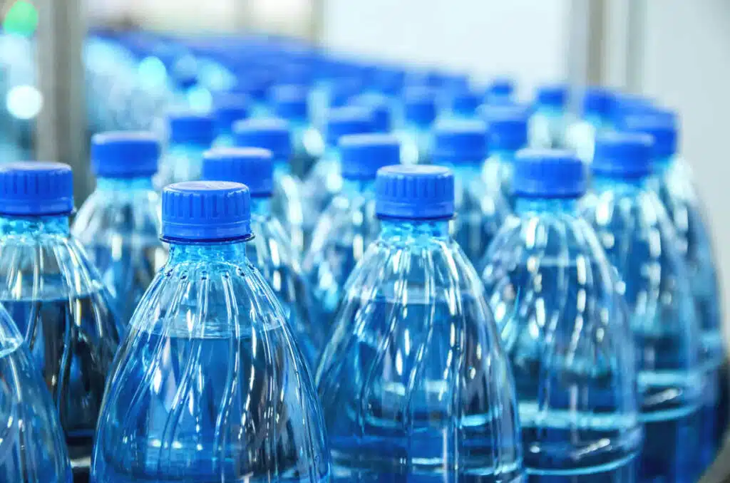 Plastic water bottles representing Berkeley Club Beverages, Inc. recall