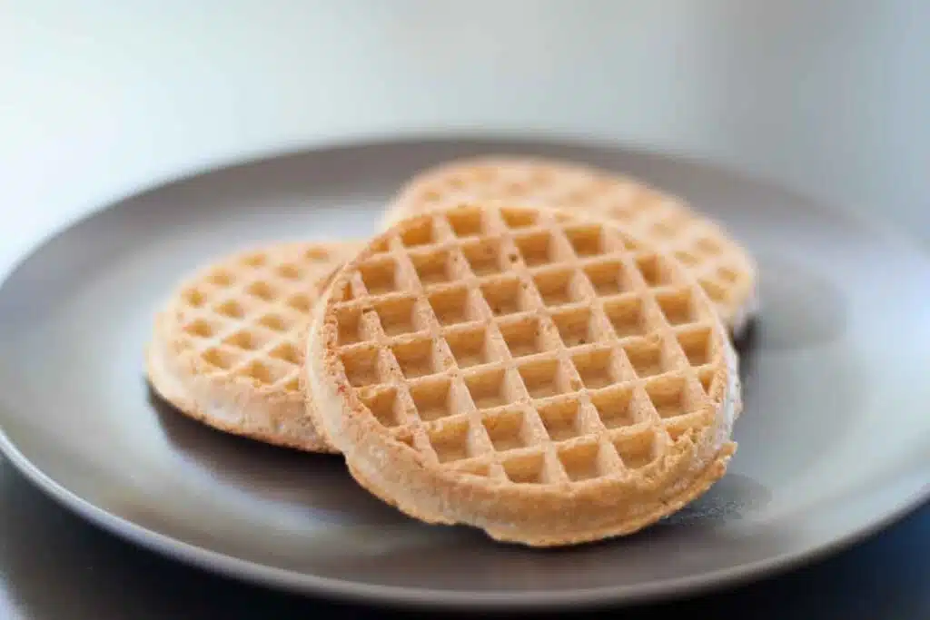Close up of waffles on a plate, representing the waffle class action.