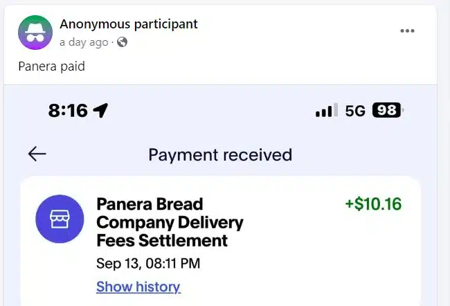 PaneraFB9-14-24 checks in the mail