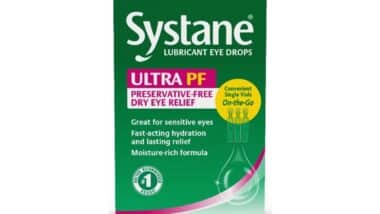 Product photo of recalled Systane eyedrops, representing the Systane eye drops recall.