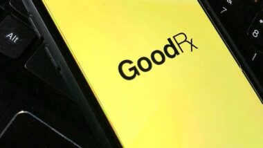 GoodRx logo displayed on a smartphone, representing the GoodRx class action.