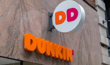 Close up of Dunkin' signage, representing the Dunkin' class action.