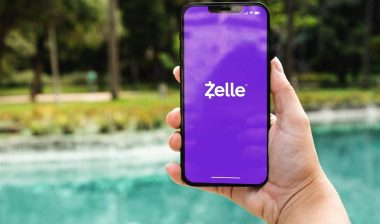 Zelle logo displayed on a smartphone screen, representing the Consumer Financial Protection Bureau lawsuit.