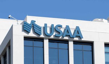 Close up of USAA signage, representing the USAA settlement.