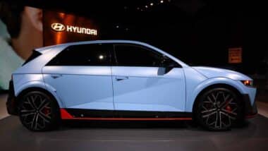 Side view of a Hyundai IONIQ 5, representing the Hyundai recall.