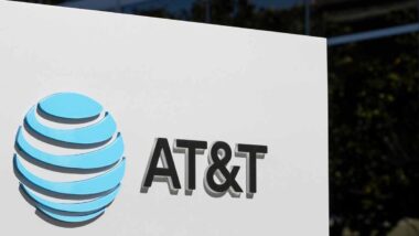 Close up of AT&T signage, representing the AT&T class action.