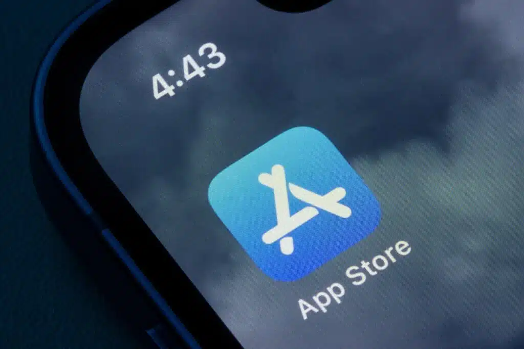 Close up of Apple App Store app icon, representing the Apple class action.