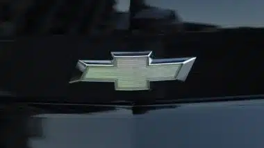 Chevrolet emblem on a front bumper, representing the Chevrolet Equinox EV recall.