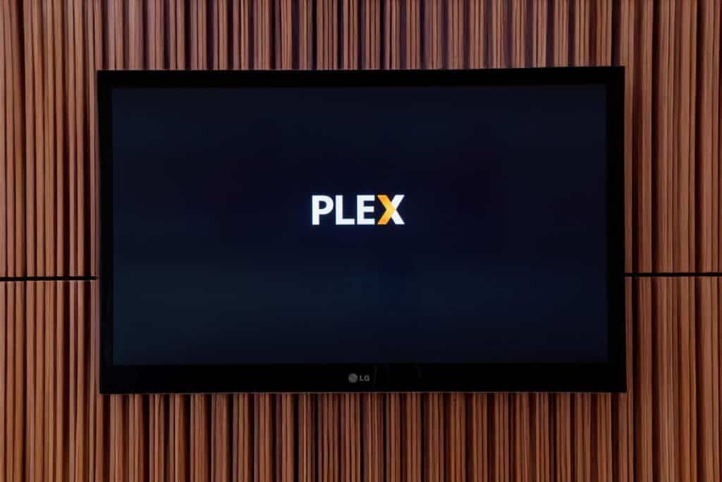 Plex logo displayed on a TV, representing the Plex class action.