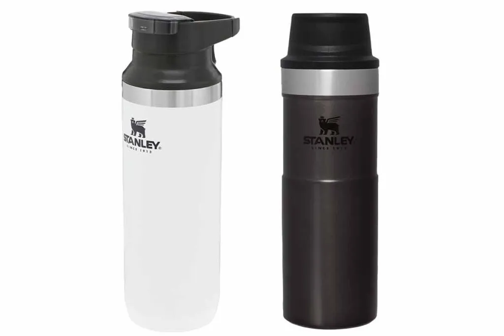Product photos of recalled Stanley mugs, representing the Stanley recall.