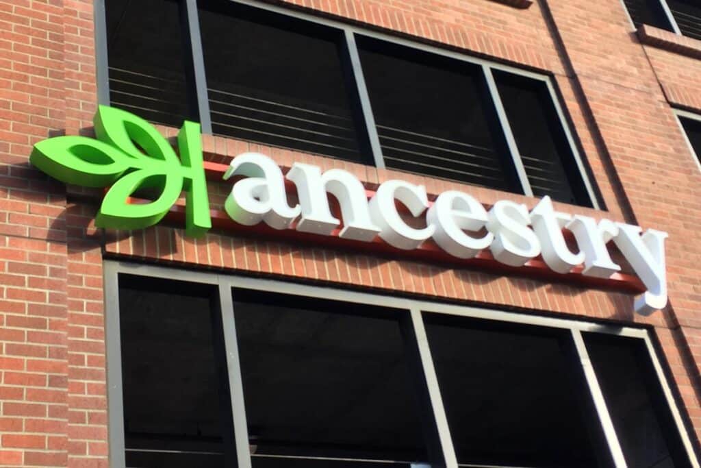 Ancestry.com building signage, representing the Ancestry.com class action.