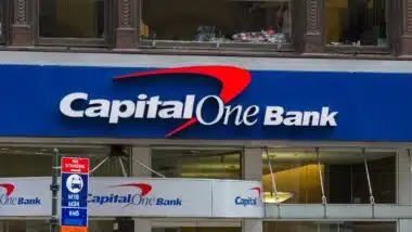 Close up of Capital One Bank signage, representing the Capital One class action.