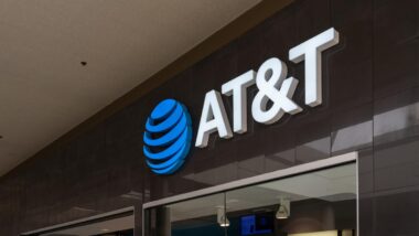 Close up of AT&T signage, representing the AT&T class action.