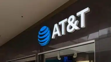 Close up of AT&T signage, representing the AT&T class action.