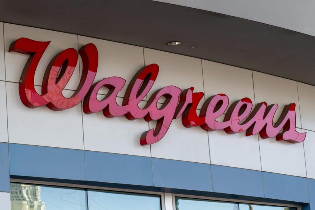 Close up of Walgreens signage, representing the Walgreens class action.