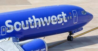 Southwest Airlines plane at an airport, representing the Southwest lawsuit.