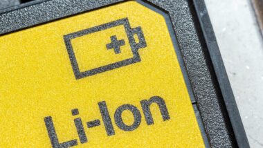 Close up of lithium ion battery, representing lithium-ion batteries.