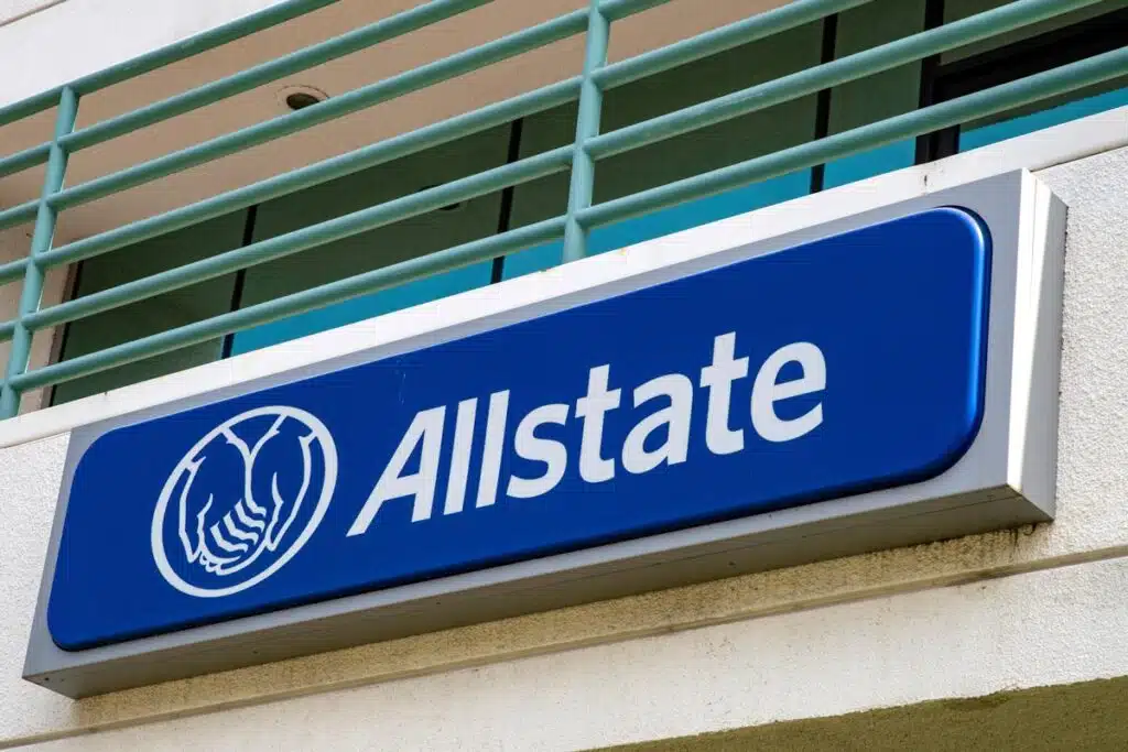 Close up of Allstate signage, representing the Allstate lawsuit.