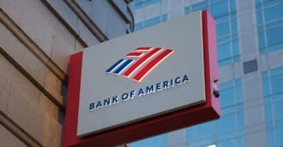Close up of Bank of America signage, representing the Bank of America class action.