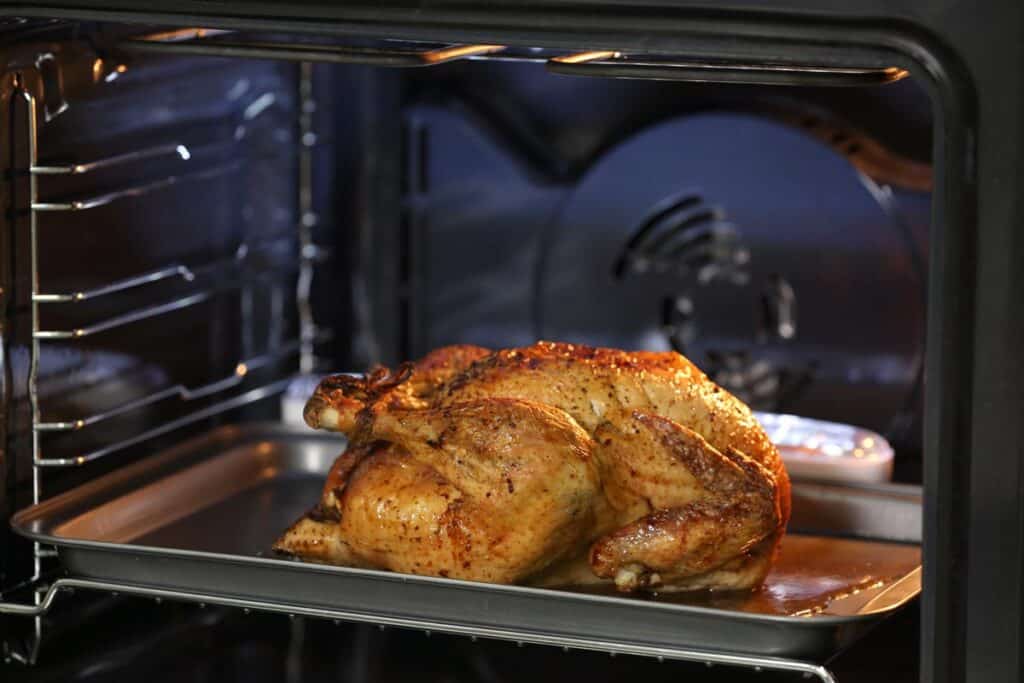 A turkey inside of an over, representing the turkey antitrust class action.