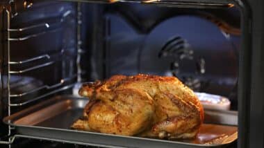 A turkey inside of an over, representing the turkey antitrust class action.