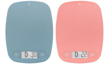 Product photo of recalled scale in two colors, representing the Greater Goods recall.